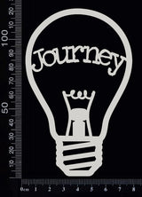 Word Bulb - Journey - B - White Chipboard