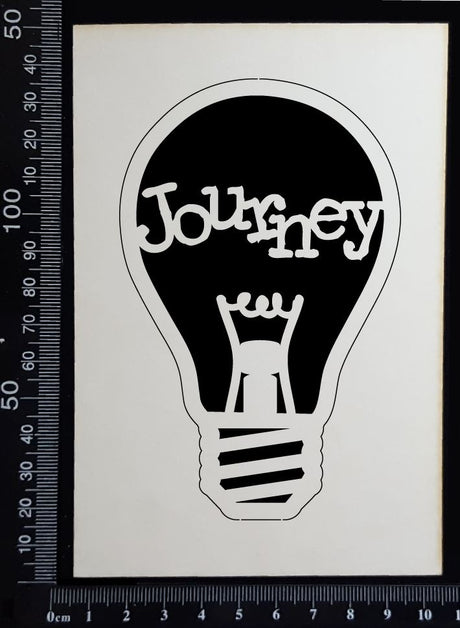 Word Bulb - Journey - C - White Chipboard