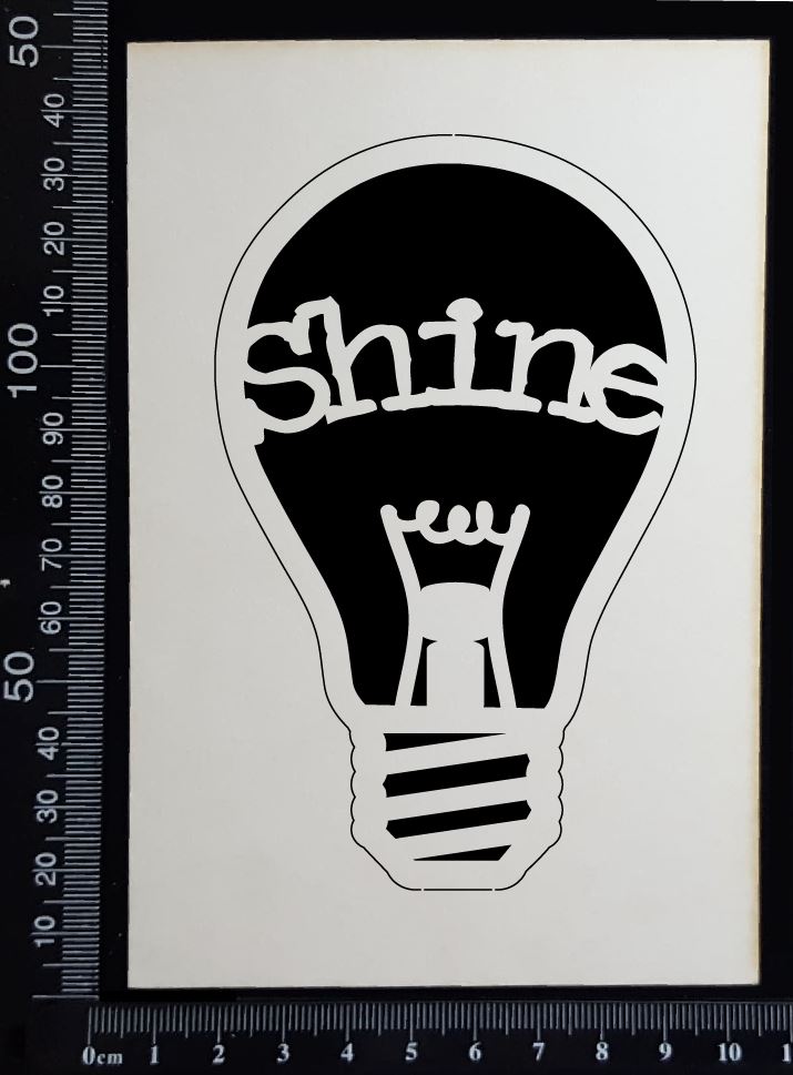 Word Bulb - Shine - B - White Chipboard