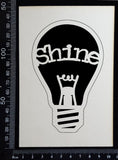 Word Bulb - Shine - B - White Chipboard