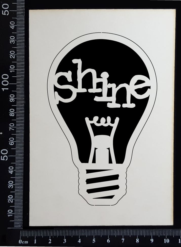 Word Bulb - Shine - C - White Chipboard