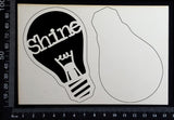Word Bulb - Shine - D - Layering Set - White Chipboard