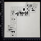 Word Corner - Memories - White Chipboard