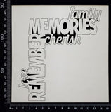 Word Corner - Memories - White Chipboard