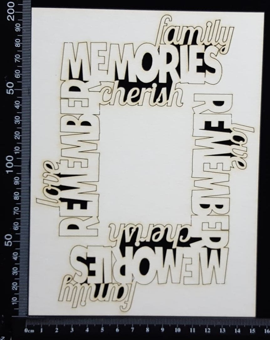 Word Corner Set - Memories - White Chipboard
