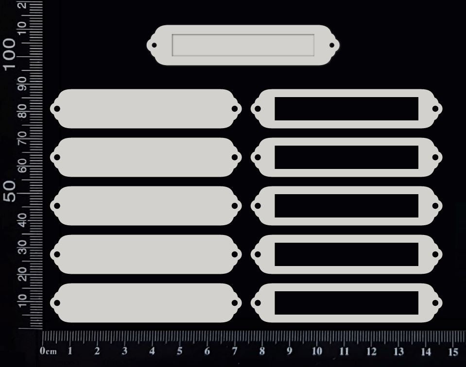 Word Plates - DB - White Chipboard