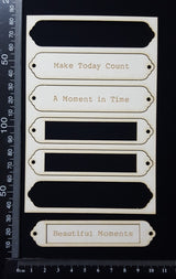 Word Plates - CA - Laser Engraved - White Chipboard