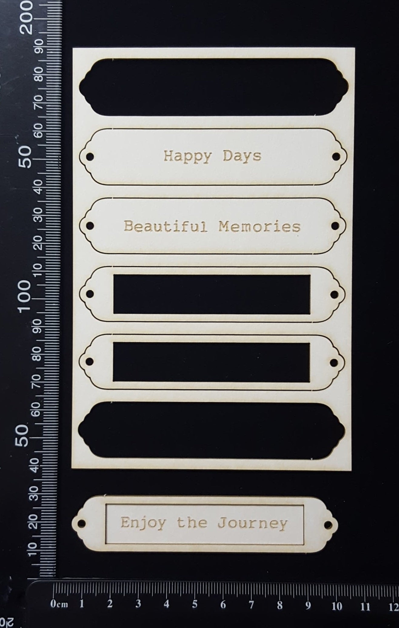 Word Plates - CD - Laser Engraved - White Chipboard