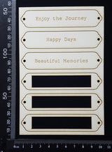 Word Plates - CD - Laser Engraved - White Chipboard