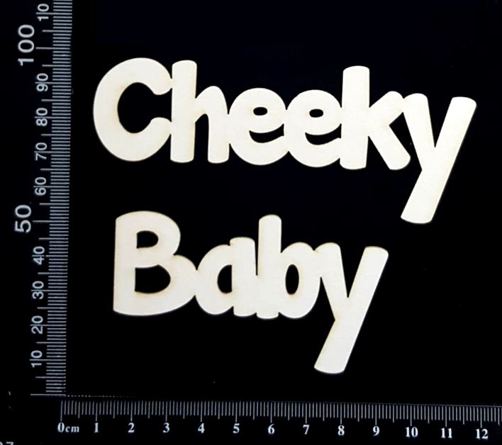 Word Set - Cheeky Baby - White Chipboard