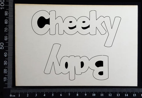 Word Set - Cheeky Baby - White Chipboard