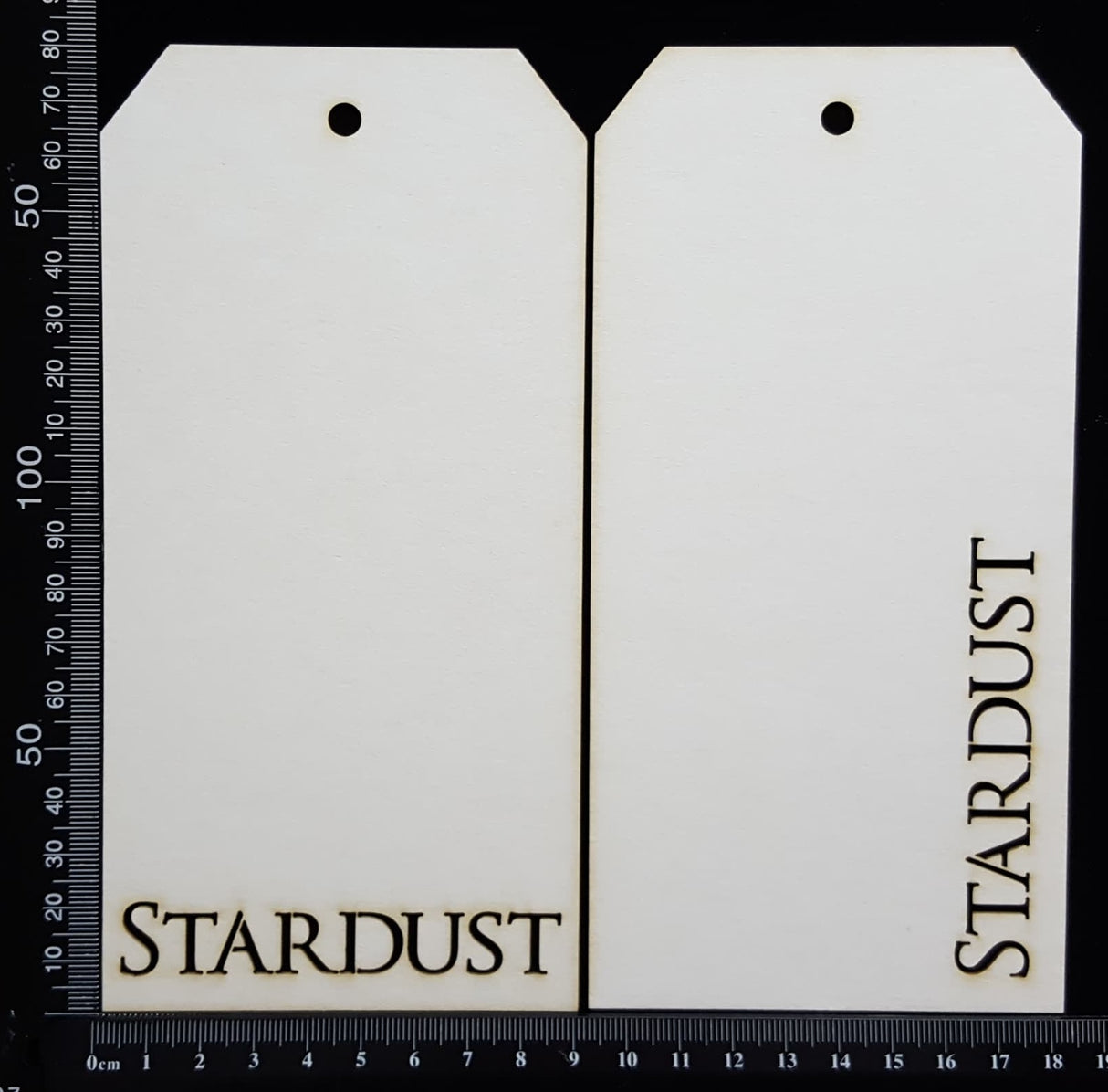 Word Tags - Large - Stardust - White Chipboard