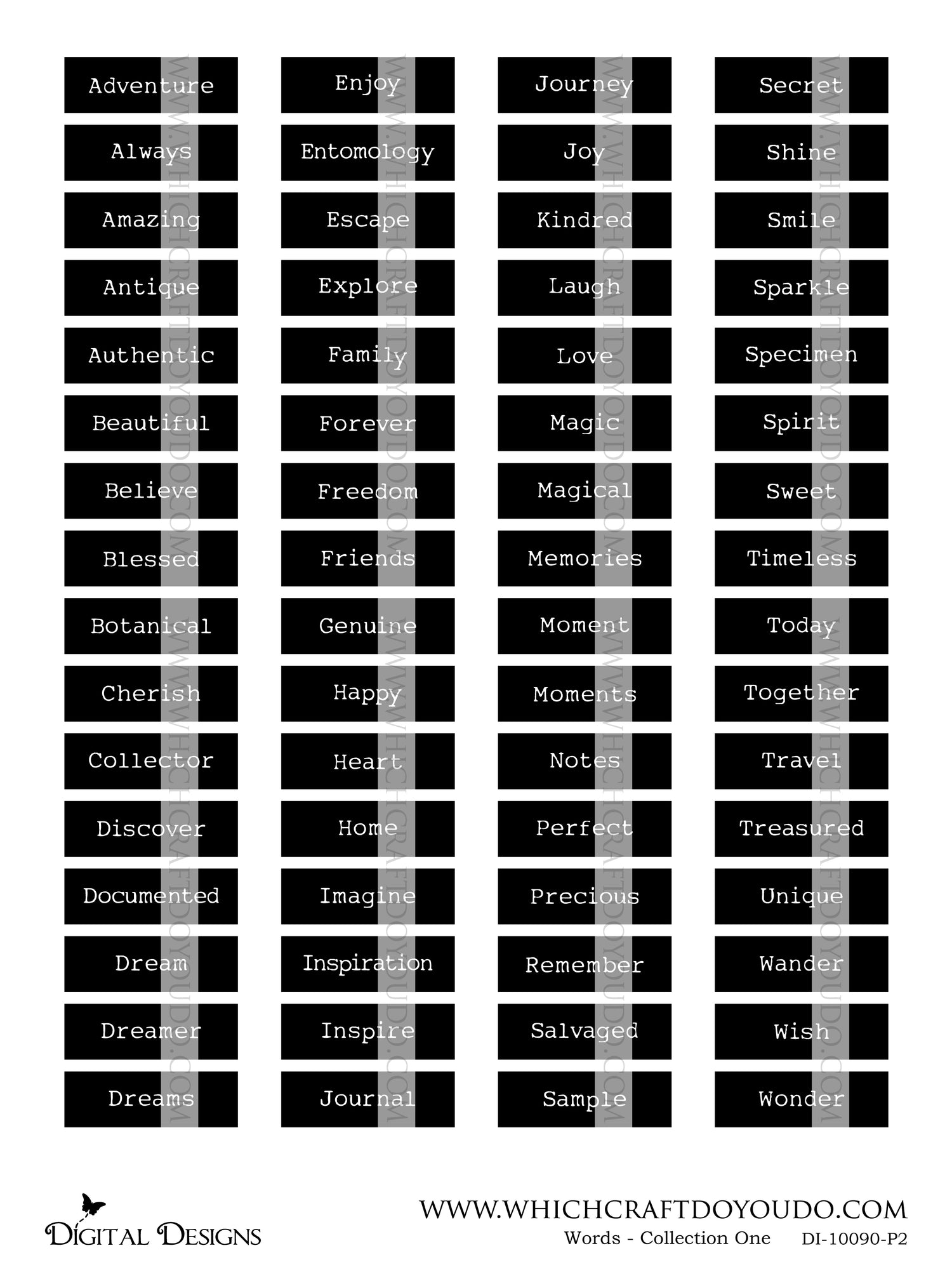 Words - Collection One - DI-10090 - Digital Download