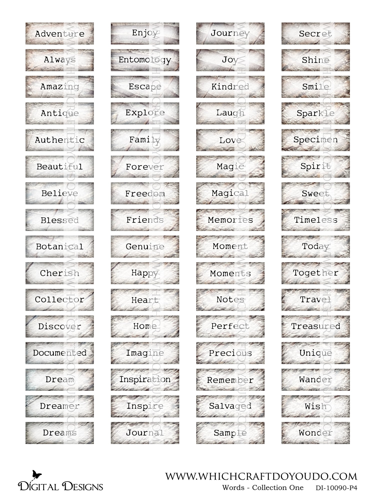 Words - Collection One - DI-10090 - Digital Download