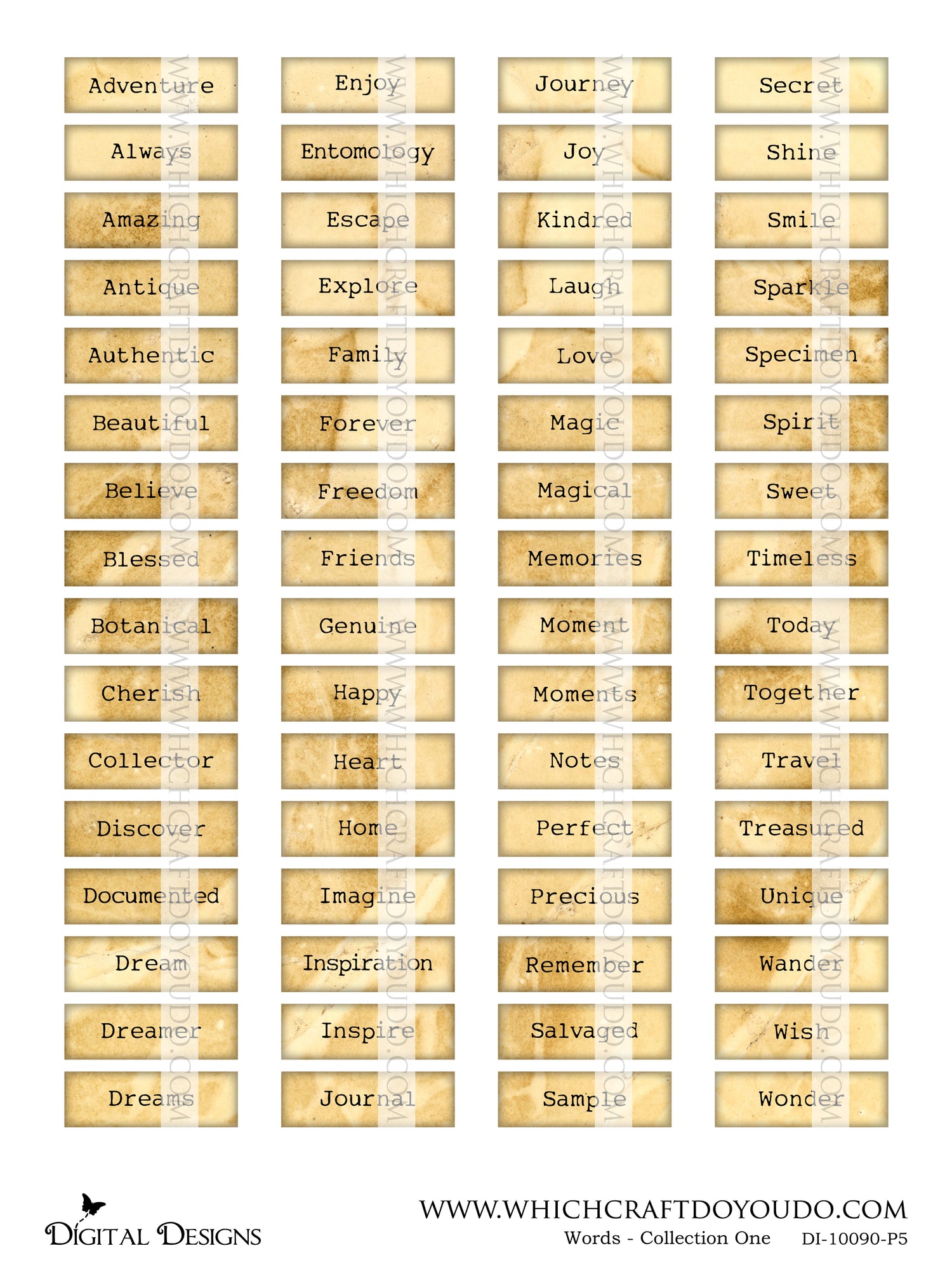 Words - Collection One - DI-10090 - Digital Download