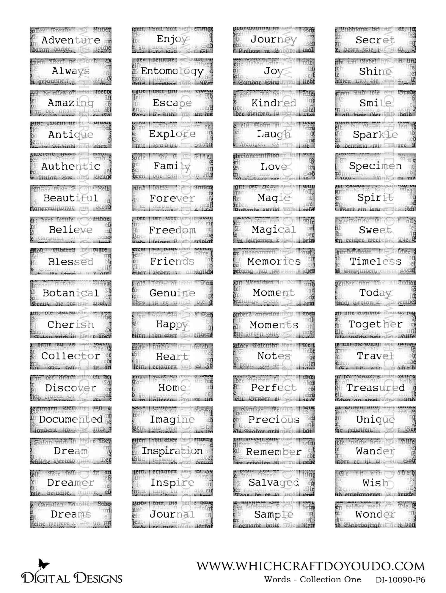 Words - Collection One - DI-10090 - Digital Download