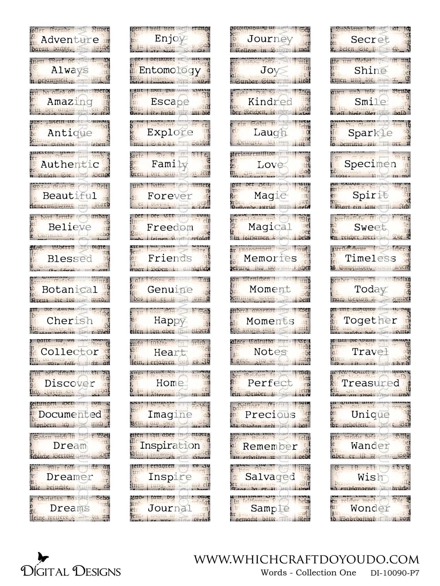 Words - Collection One - DI-10090 - Digital Download