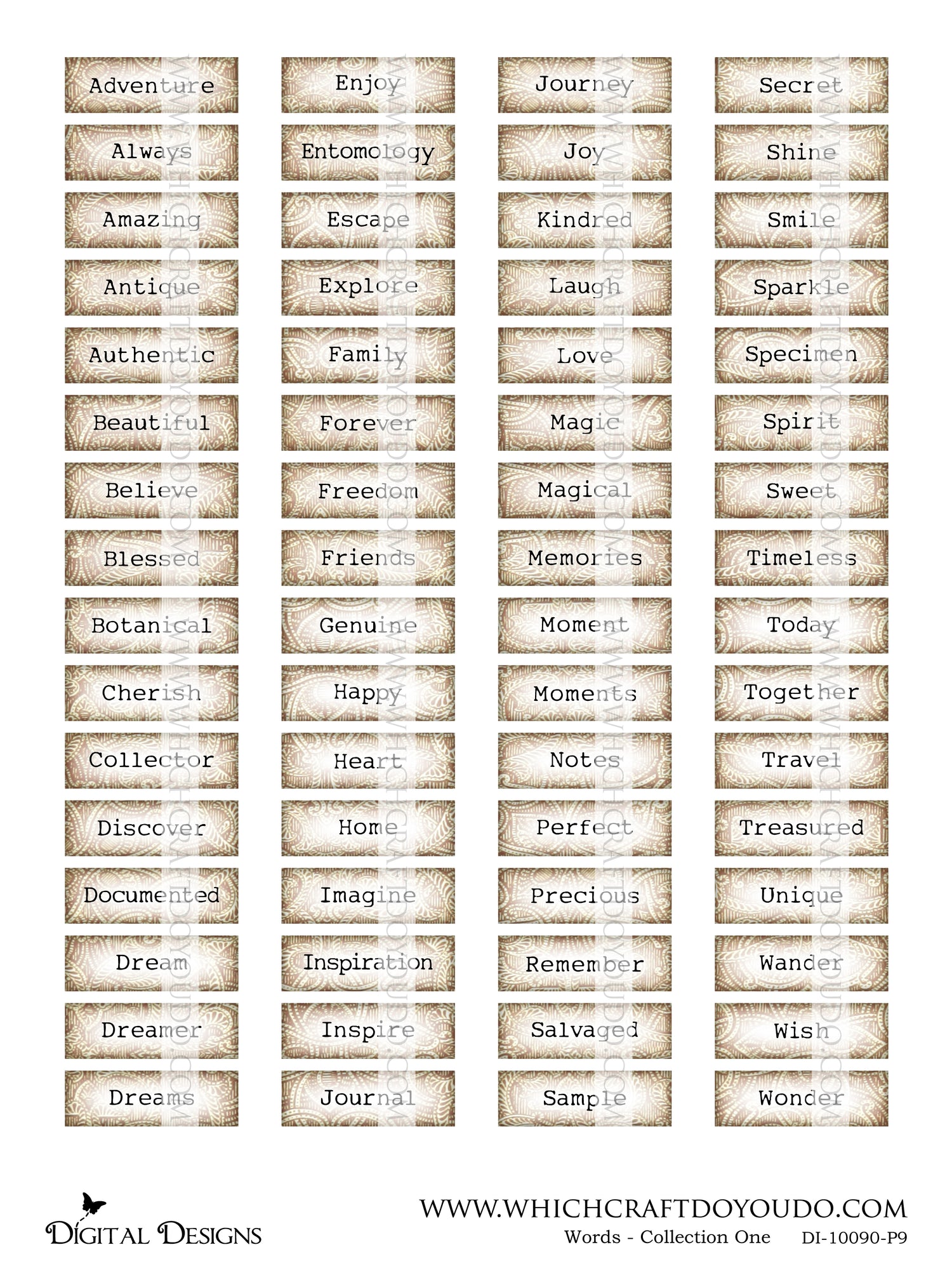 Words - Collection One - DI-10090 - Digital Download