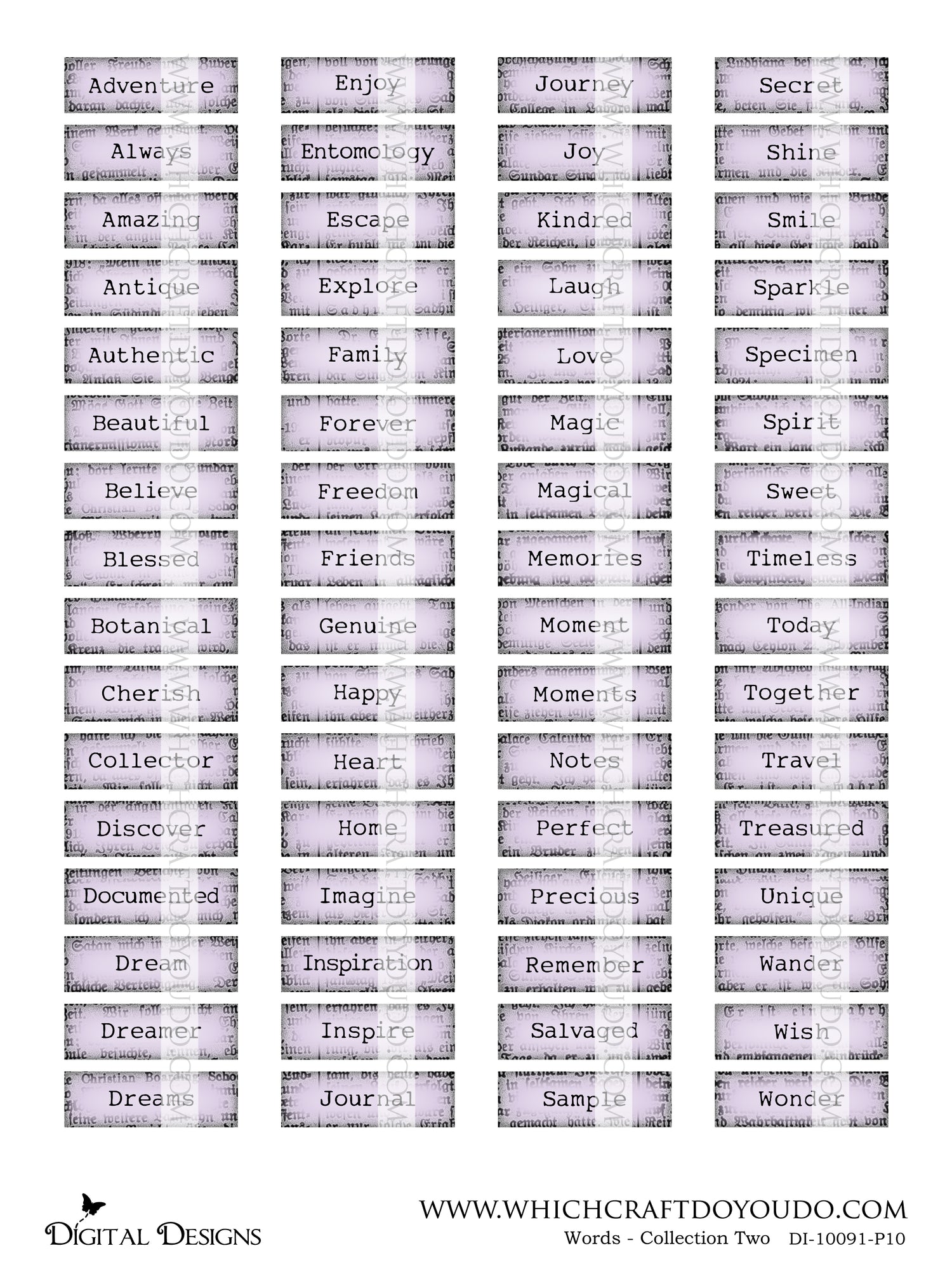 Words - Collection Two - DI-10091 - Digital Download