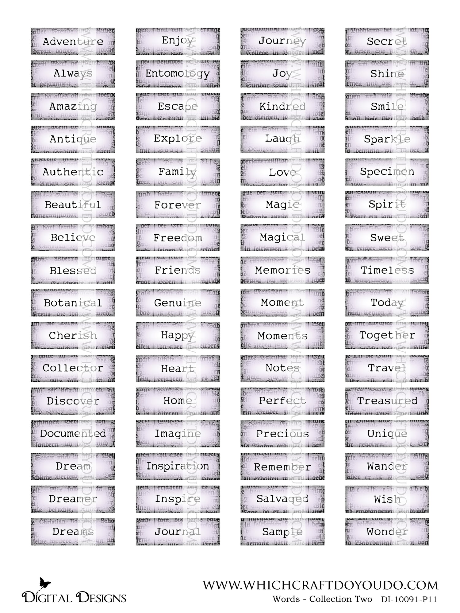 Words - Collection Two - DI-10091 - Digital Download