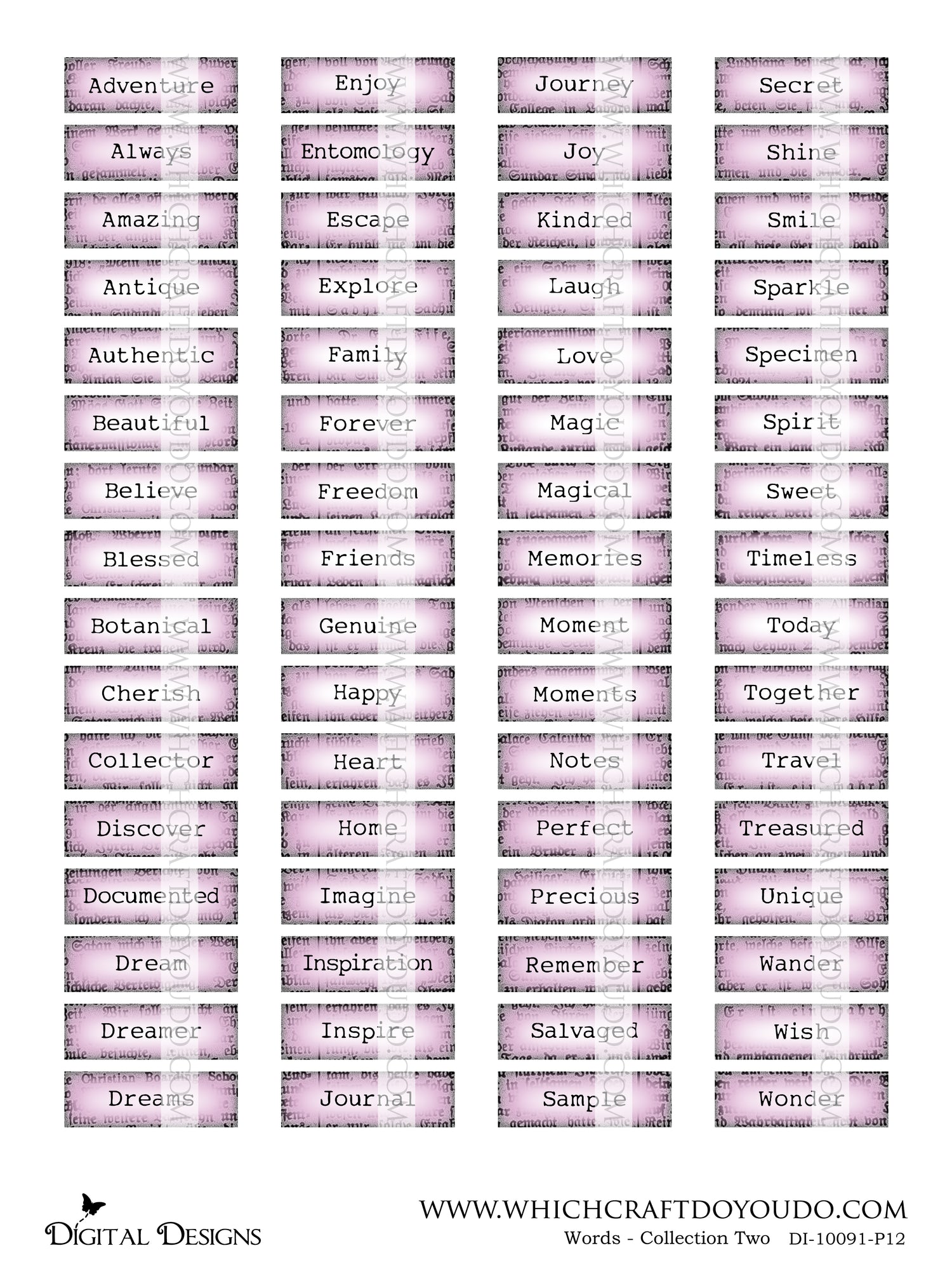 Words - Collection Two - DI-10091 - Digital Download