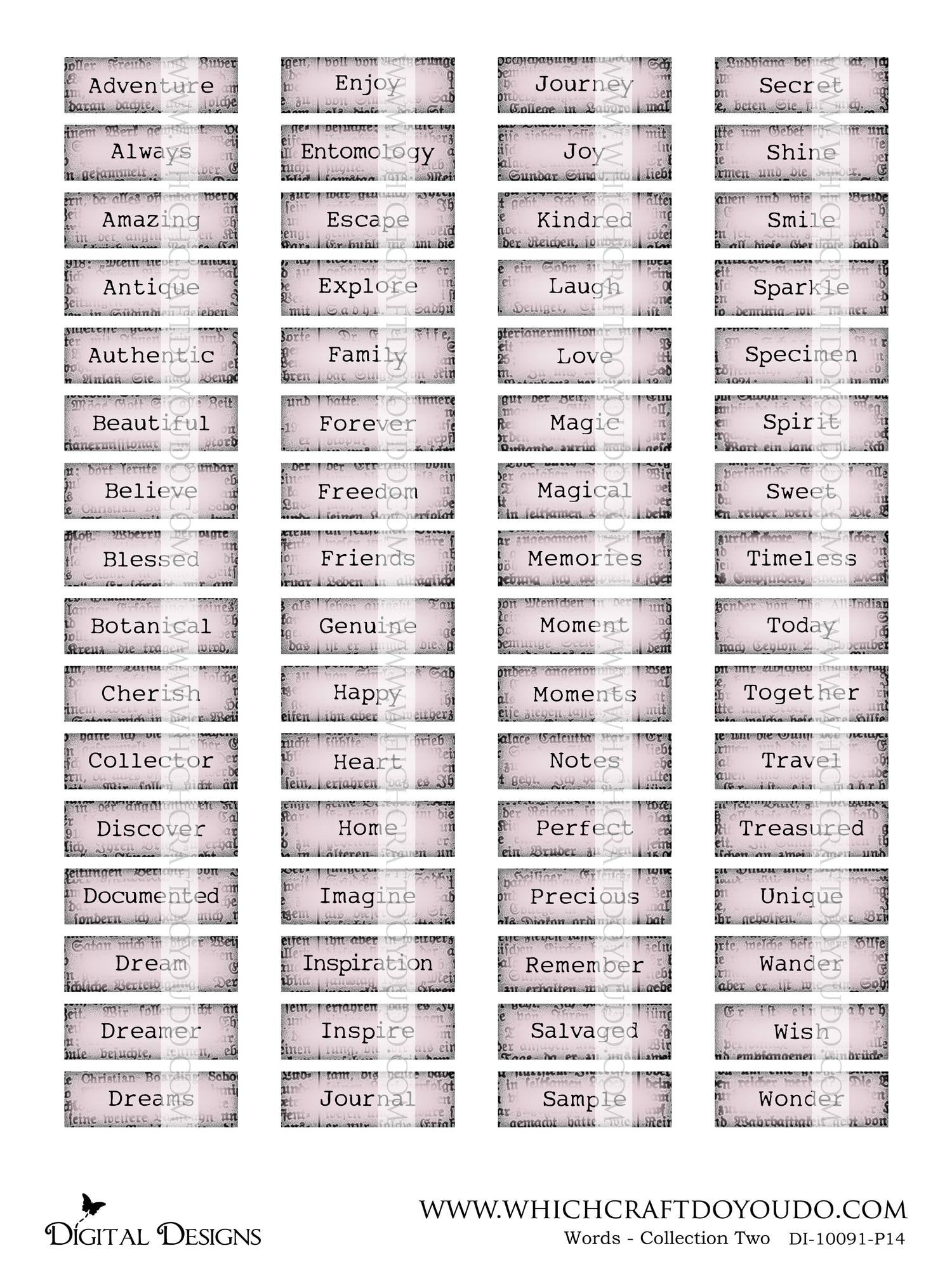 Words - Collection Two - DI-10091 - Digital Download