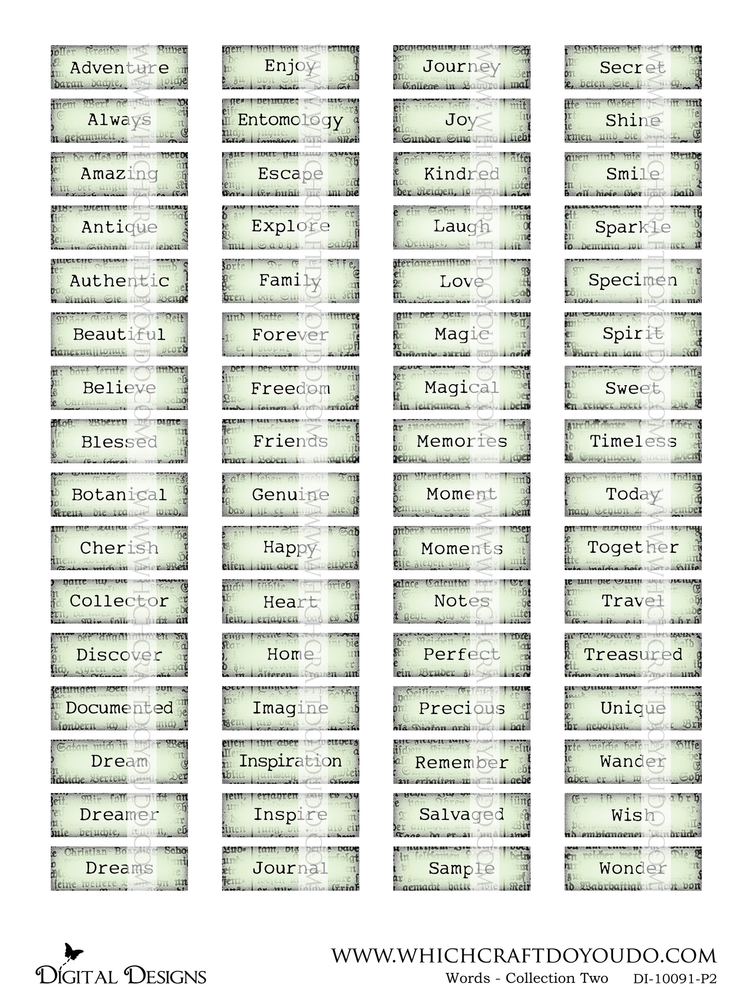 Words - Collection Two - DI-10091 - Digital Download