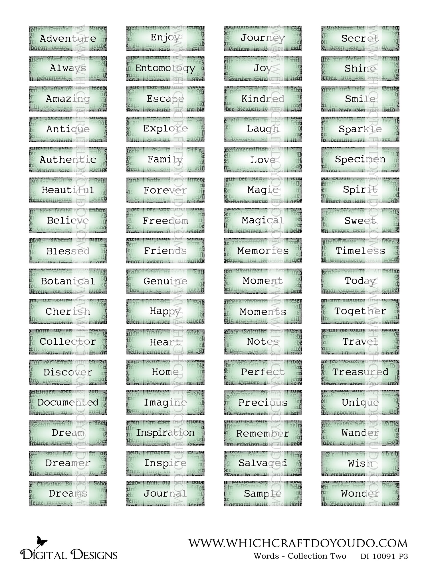 Words - Collection Two - DI-10091 - Digital Download