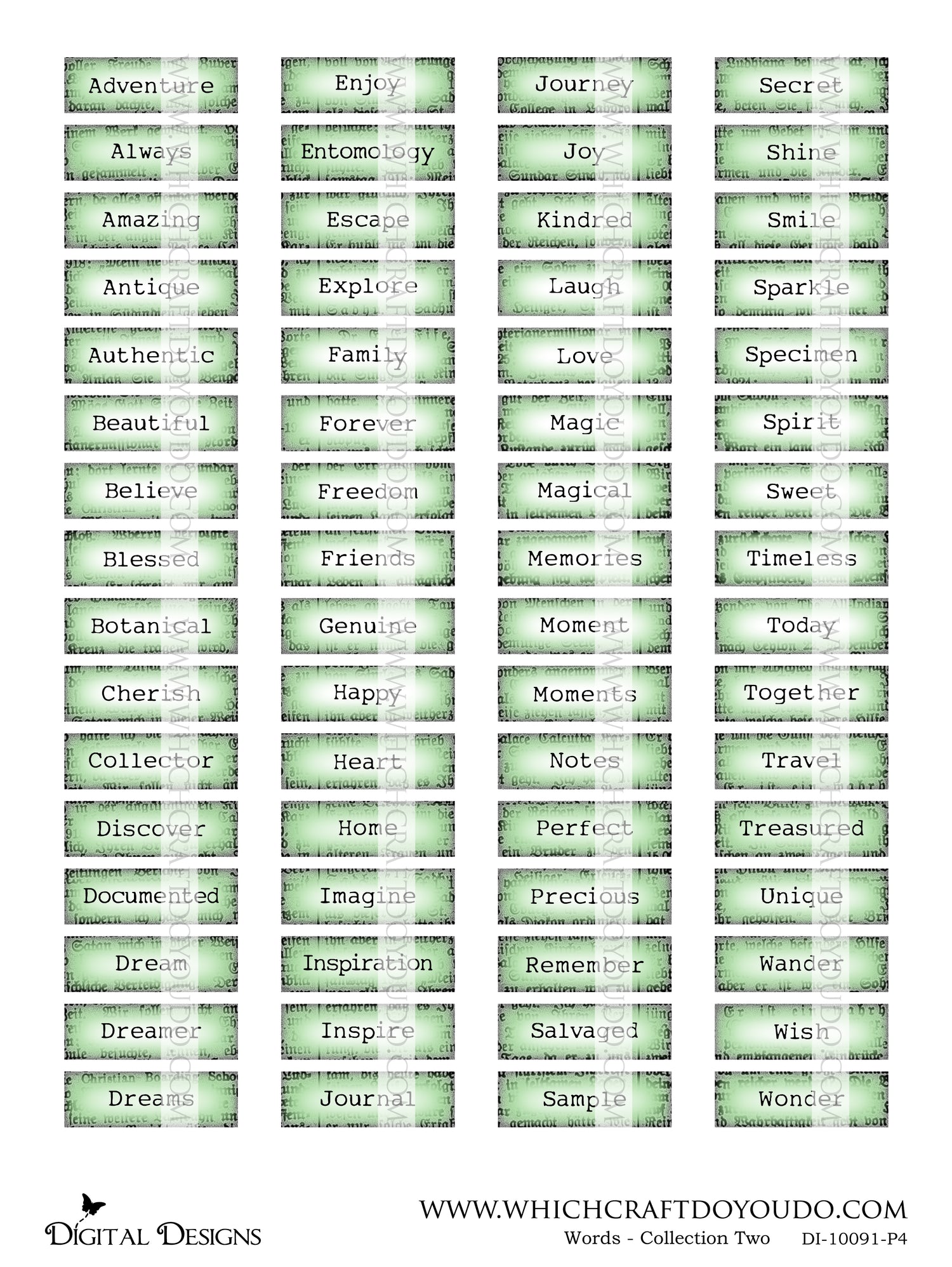 Words - Collection Two - DI-10091 - Digital Download