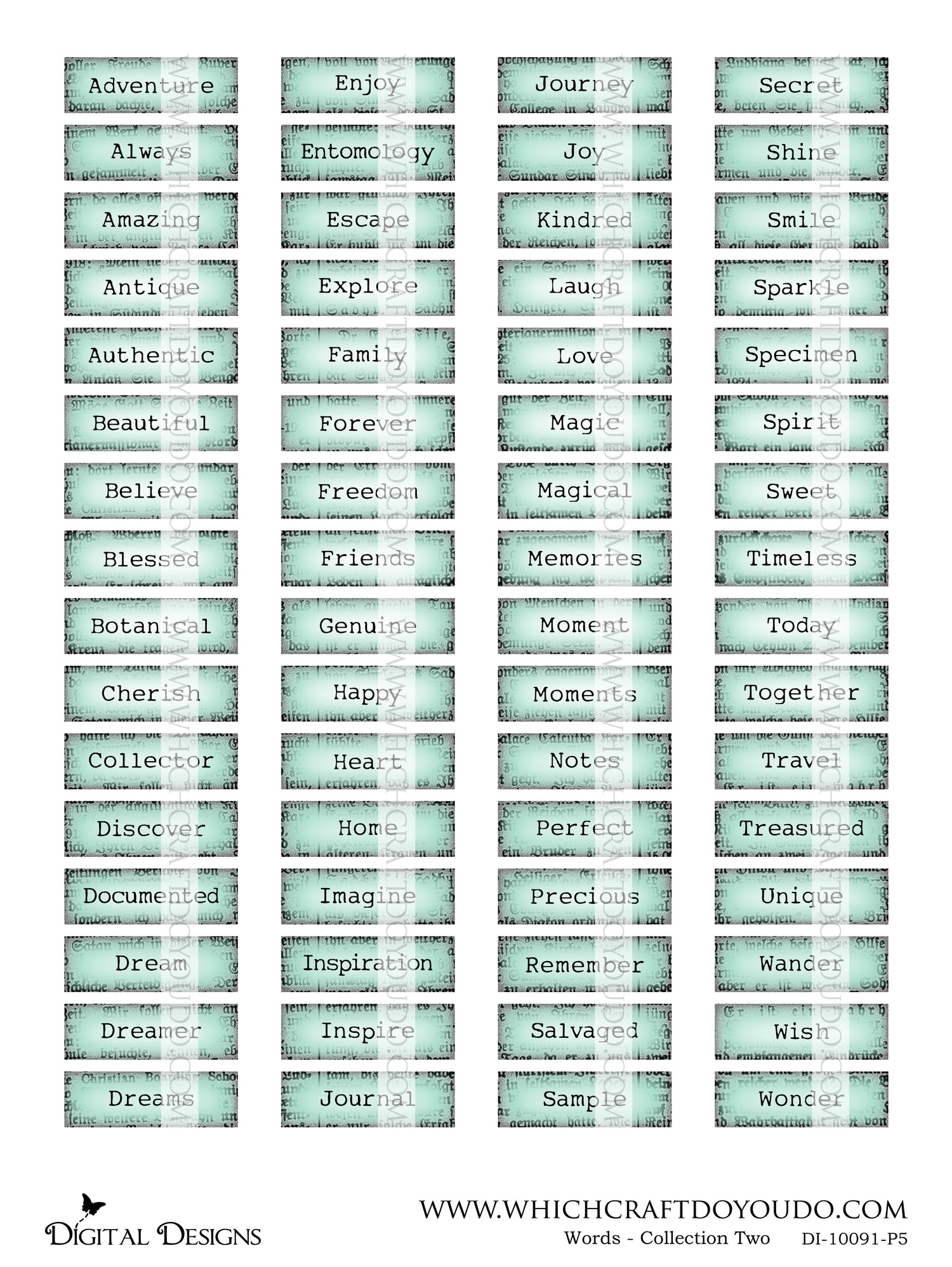 Words - Collection Two - DI-10091 - Digital Download