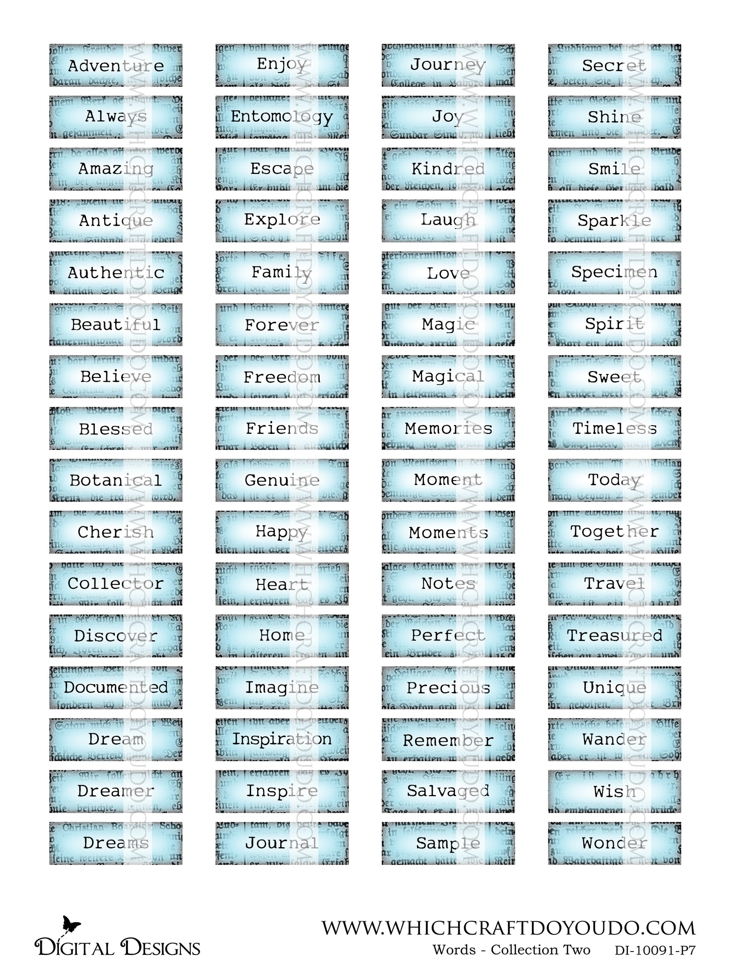 Words - Collection Two - DI-10091 - Digital Download