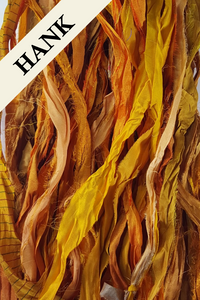 Reclaimed Sari Silk Ribbon - Yellow/Gold - Hank