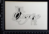You inspire Me - Small - White Chipboard