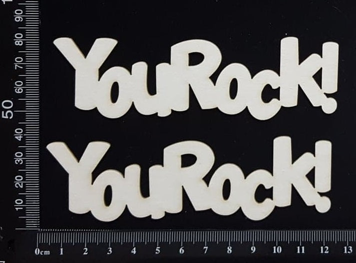 You Rock - Set of 2 - White Chipboard