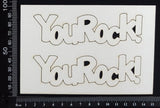 You Rock - Set of 2 - White Chipboard