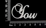 Elegant Word - You - White Chipboard