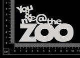 You & me @ the zoo - White Chipboard