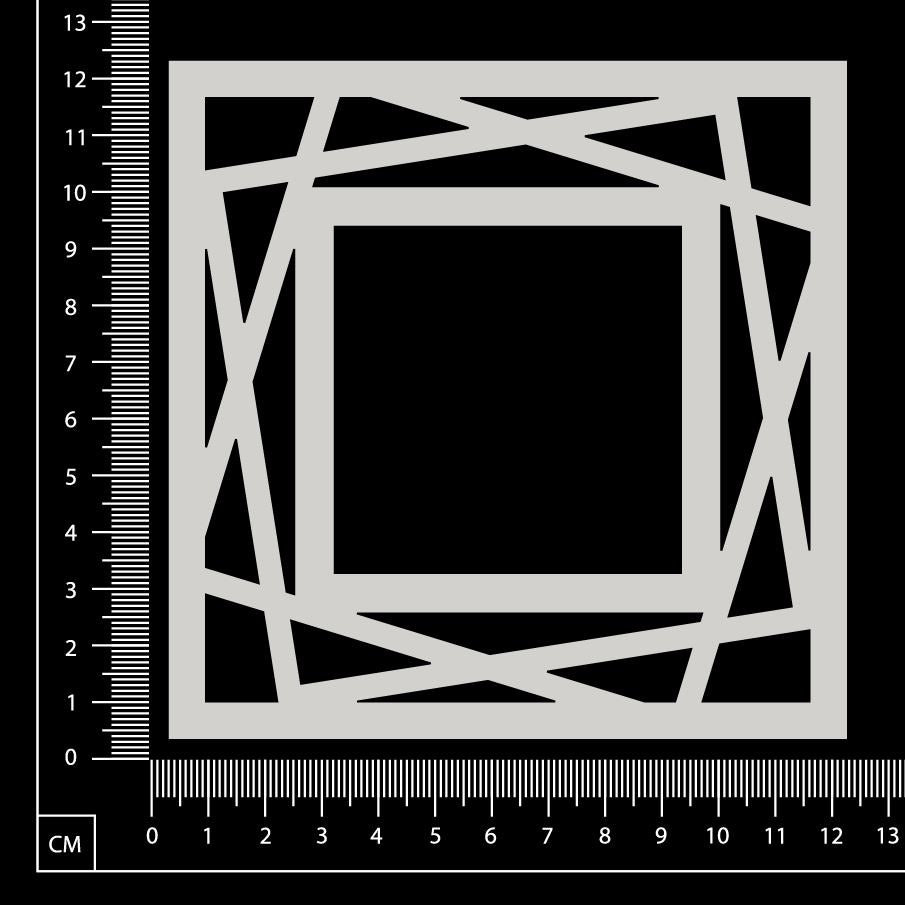 Zig Zag Frame - Square - White Chipboard