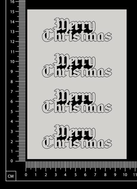 Christmas Words Set - White Chipboard