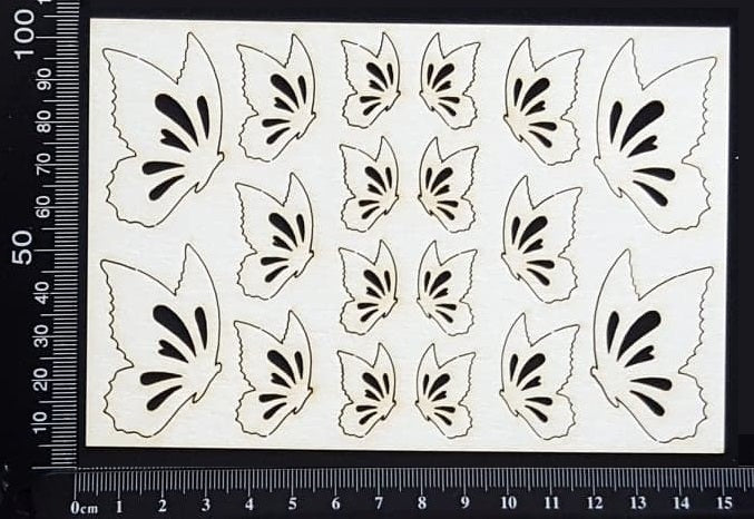 Kaleidoscope of Butterflies - White Chipboard